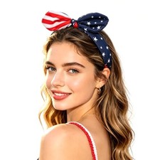 4th of July Headbands Bow Head band American Flag Head Bands Red White Blue