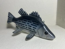 Ice Spearing Fish Decoy White Bass Wooden Handcarved And Painted