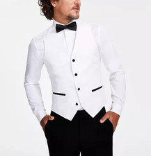 Alfani Slim-Fit Stretch Tuxedo Vest MSRP 115 Size M  4C 1445 Blm