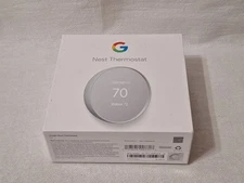 Google Nest G4CVZ Programmable Wi-Fi Thermostat - Fog Gray New open box 