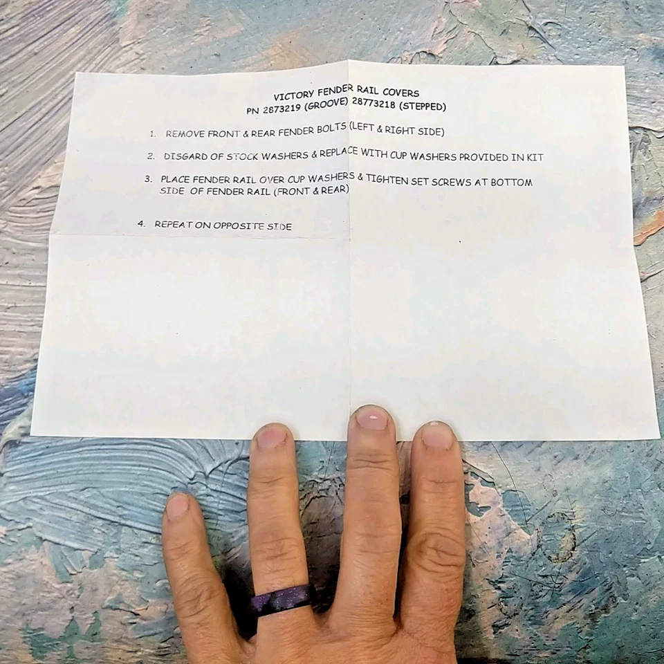 Kit de cubierta de riel de guardabarros cromado Arlen Ness 2873218 Victory 012600 914995 V-1081 NOS Foto 4 de 4