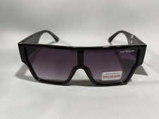 New Original TRUE RELIGION Square Sunglasses Buddha Black TR57235k