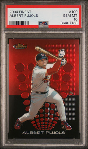 2004 Topps Finest Albert Pujols PSA 10 GEM MINT!! 🔥 BANG!!