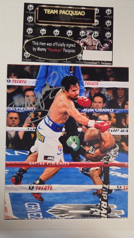 Manny Pacquiao Signed Original Boxing Photo MGM Grand Team Pacquiao