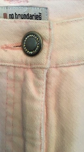 No Boundaries rosa weiche Cordhose Jr15 Frontreißverschluss breite Beine neu mit Etikett - Bild 6 von 8