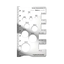 Steel Thread Gauge Ruler For M 3-18 Precise Measurement Nut Thread Checker