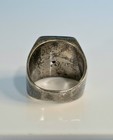 Old Pawn Sterling Silver SIZE 9 Vintage Turquoise Coral Inlay Tribal Ring  — photo 5