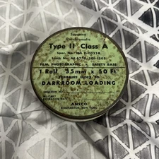 Vintage ANSCO Supreme Panchromatic Film Negative B&W 35mm, 50’ft Bulk Roll