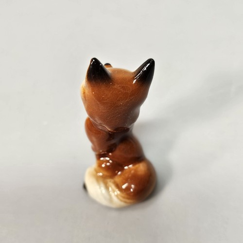 Hagen Renaker Mini Fox Figurine Sitting Up Miniature Outlined Ears Vintage - Picture 7 of 8