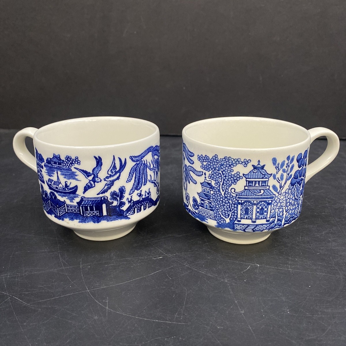 Lot of Churchill China Blue Willow Breakfast Tea Coffee Cup Mugs
