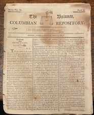 1804 COLUMBIAN REPOSITORY ~ HUDSON NY NEWSPAPER #2 ~ AARON BURR THOMAS JEFFERSON