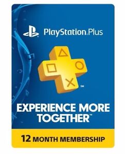 Sony PlayStation Plus 1 Year Membership Subscription Card - NEW!