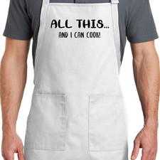 Funny Grilling BBQ Apron All This And I Can Cook Funny Chef Apron for Him Her