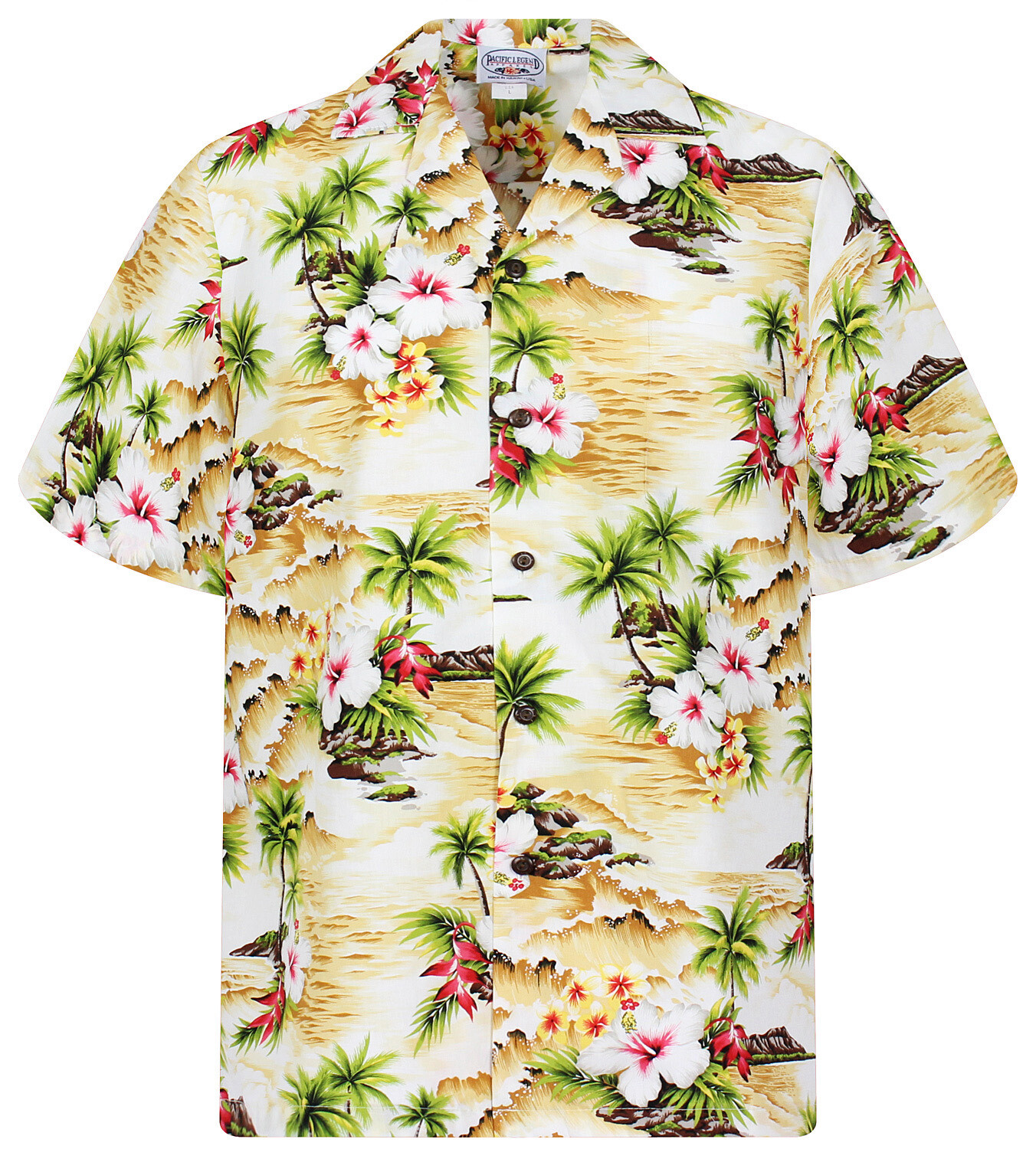 PLA Original Camisa Hawaiano Ola Wave Beige