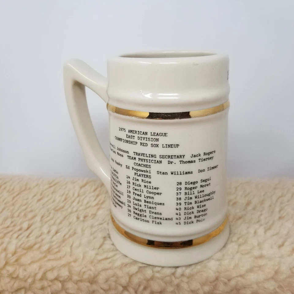 VTG Boston Red Sox 1975 East Division Champions Mug Stein Collectible - Image 3 of 4