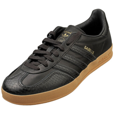 adidas Gazelle Indoor Mens Casual Sneakers in Black Gum