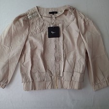 Ryu Ladies Jacket, Coat Top Sz S,lightweight Beige 3/4 Sleeve 1