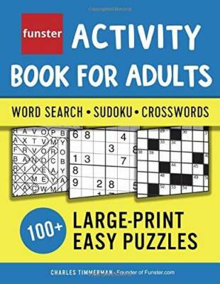 Funster Activity Book for Adults - Word Search, Sudoku, Crosswords: 100+  - GOOD