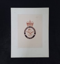 Queen Elizabeth II Signed Canada Royal Navy Maritime Insignia Royalty Coat Arms