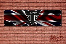 Triumph Motorcycles PVC Garage / Workshop / Wall Banner / Poster Motorsport