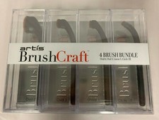 New Artis BrushCraft Original 4 Brush Bundle w/ NuFibre Animal Free Brush Craft