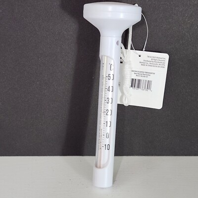 White Mainstays Floating Pool Thermometer