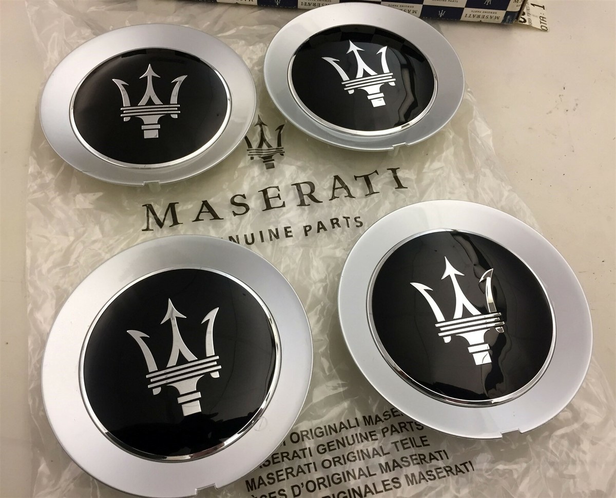 2013-2017 MASERATI LARGE TRIDENT CENTER CAPS SET OF 4 NEW