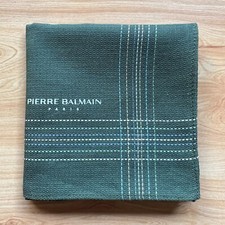 HANDKERCHIEF VINTAGE ART GREEN DOTTED LINE MEN'S POCKET SQUARE COTTON 18" A1173
