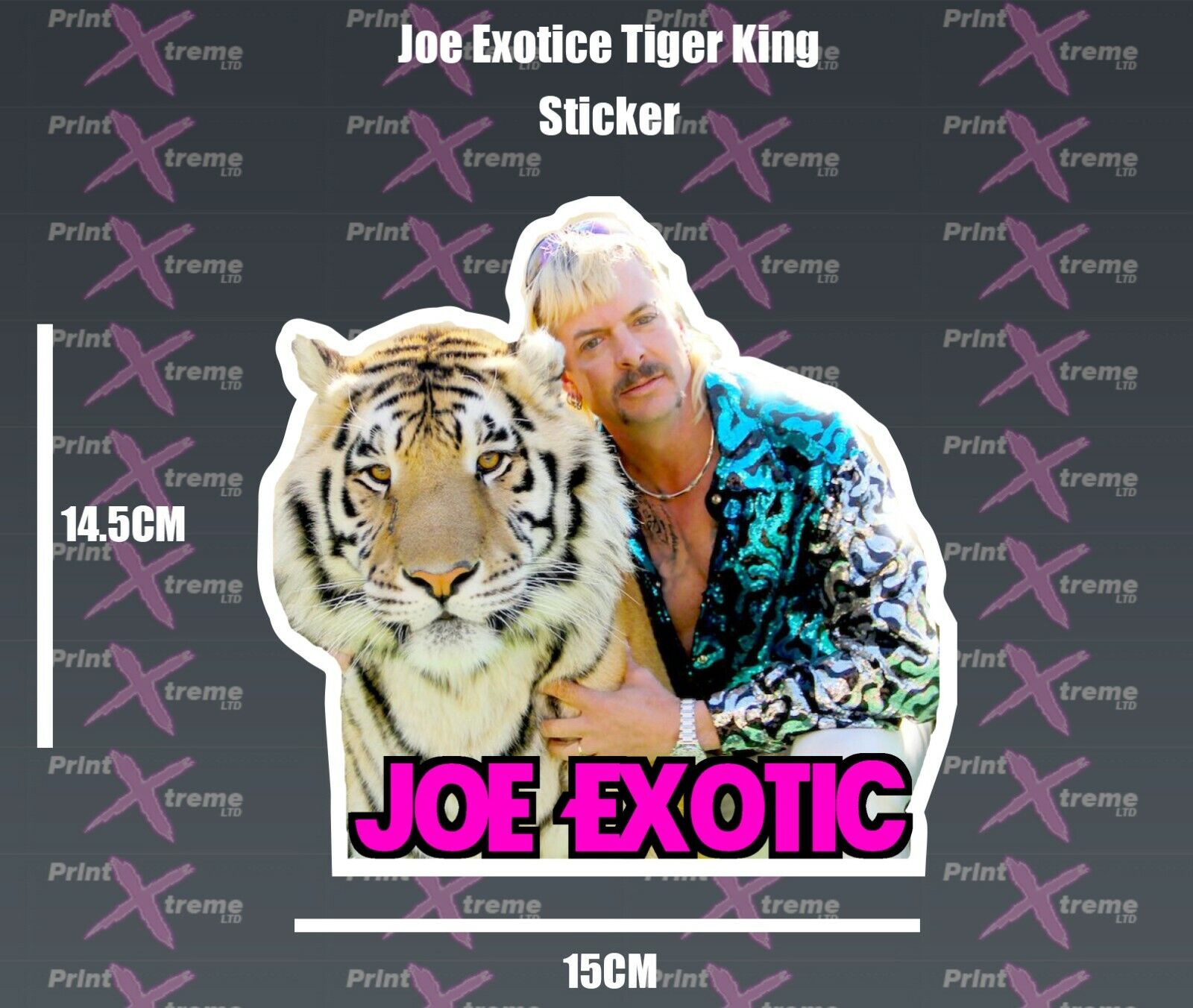JOE EXOTIC Sticker, Tiger King car van Laptop toolbox funny meme carole  baskin | eBay