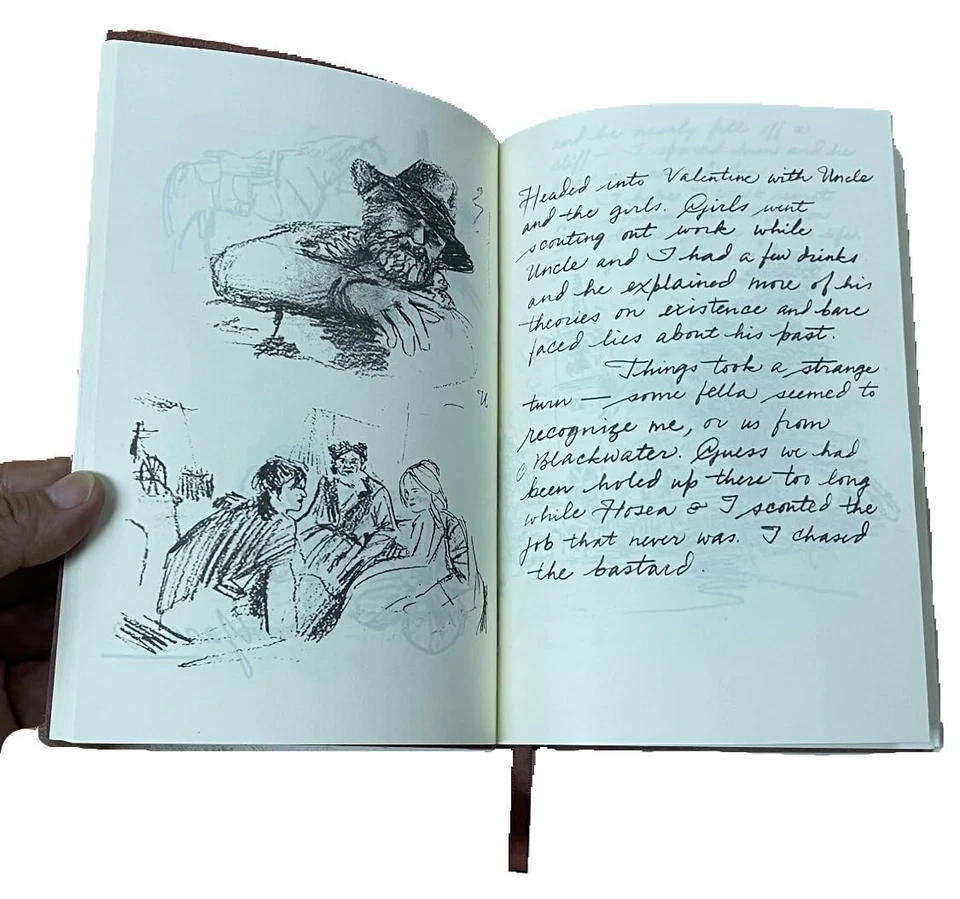 Libro de cuero de vaca ARTHUR JOURNAL MORGAN 661 páginas diario recuerdos Foto 3 de 4