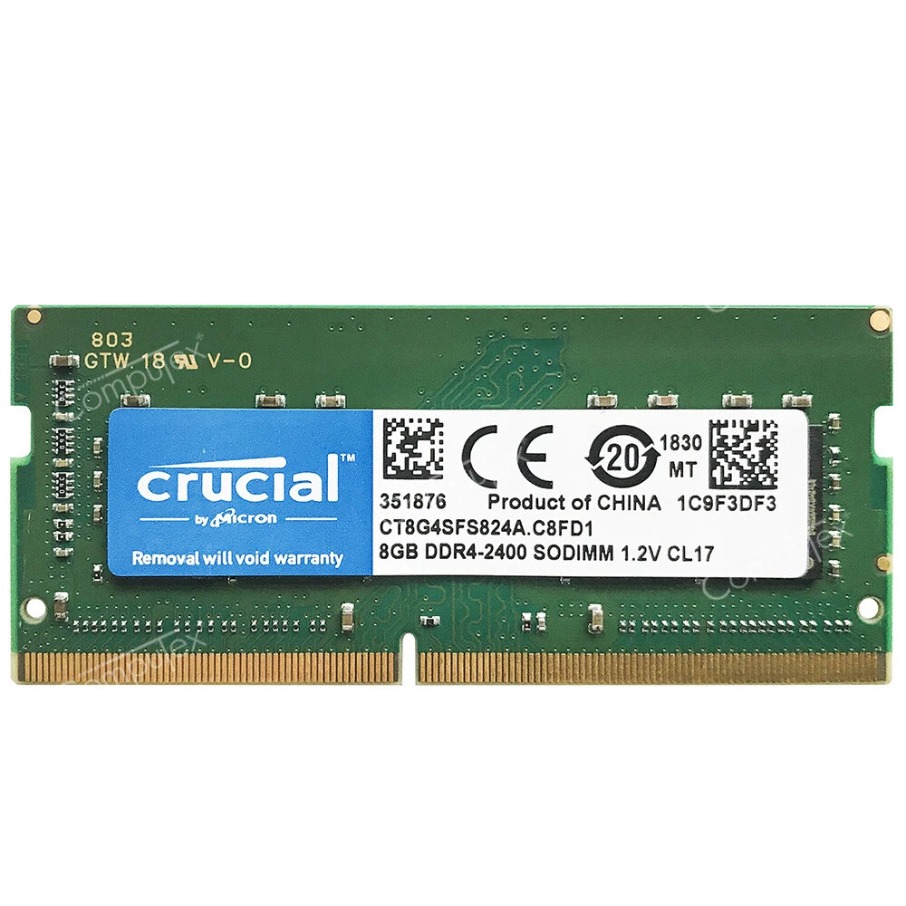 Crucial 8 Go (1 x 8 Go) DDR4 2400 MHz CL17 SR SO-DIMM - Mémoire