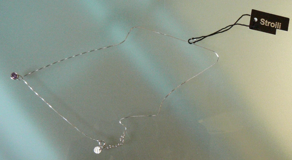 Stroili Girocollo in argento 925 con zircone viola - Immagine 4 di 4