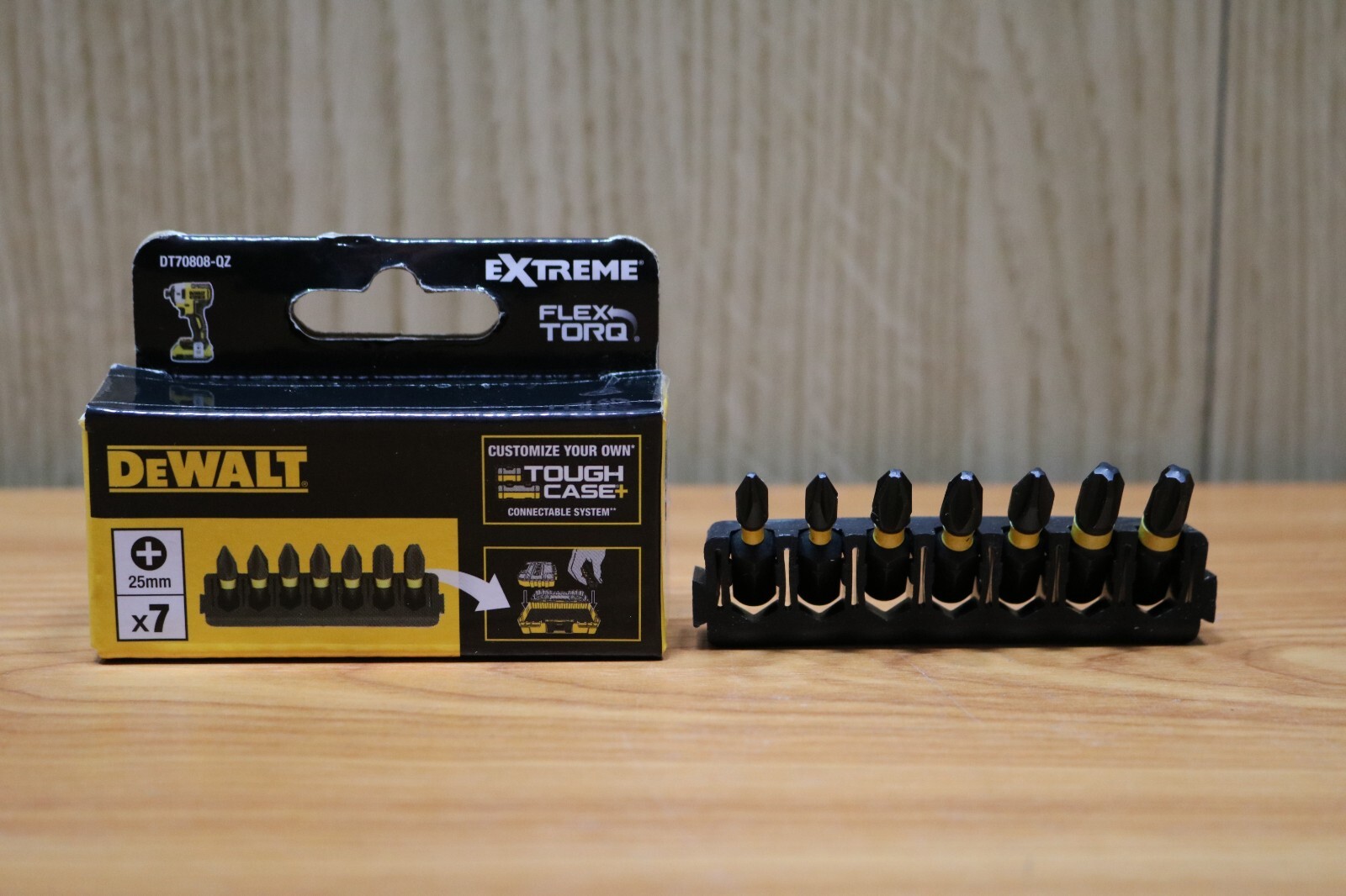 DeWalt DT70808 7 Piece FlexTorq Phillips Screwdriver Bit Set PH1 PH2 PH3 tough