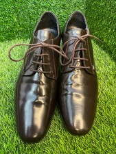 Versace Mens Brown Medusa Logo Derby Sz US10 EU43 Lace Up Made In Turkey