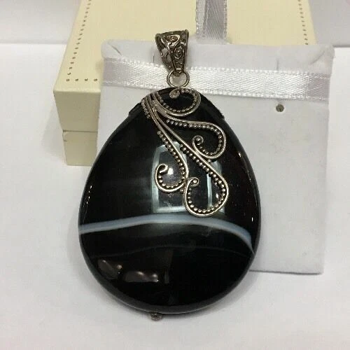 Ciondoli di lusso in argento con pietra principale agata