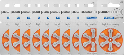 60x Varta Power One Hörgerätebatterien Gr. 13 Orange 1,45V (10x6er Blsiter) PR48