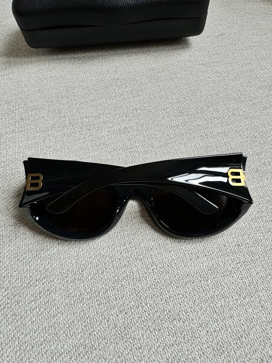 Balenciaga Black Hourglass Sunglasses $640 With Case | eBay