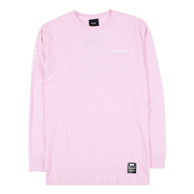 HUF Men's L/S Shirt DEATH & TAXES - Coral Pink - Medium - NWT