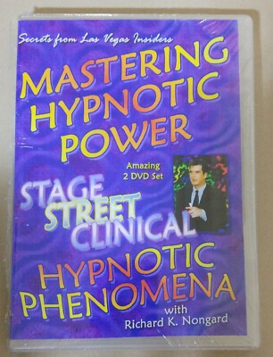 Mastering Hypnotic Power - 2 DVD Magic Richard Nongard hypnotist anyone in mins