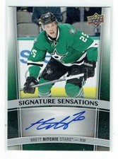 15-16 UD Upper Deck Series One Signature Sensations  Brett Ritchie  Auto