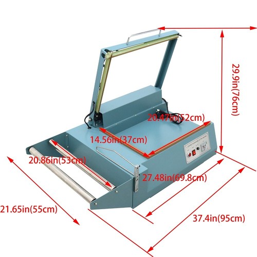 USED 20 in L-Bar Shrink Wrap Sealing Machine 110V Sealer Packing Cutting Machine