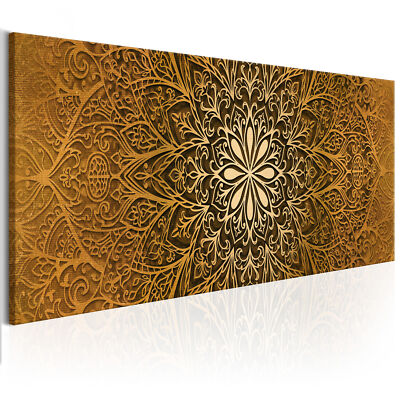 Mandala Ornament Rosa Asien VLIES LEINWAND DEKO BILDER WANDBILD XXL WOHNZIMMER