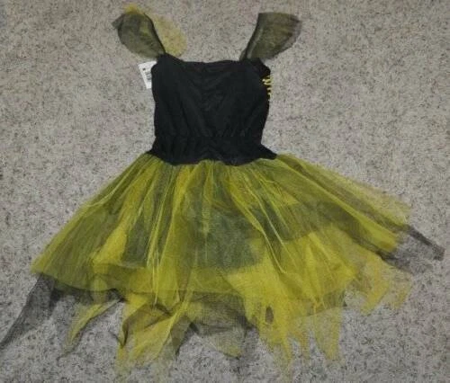 Disfraz de Abejorro Halloween OS Amarillo Negro Vestido Alas 5 Piezas Junior Adolescente Foto 4 de 4