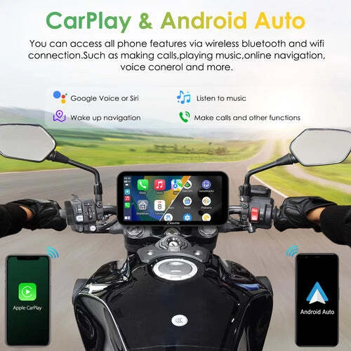 Carpuride W603D Wireless Carplay Android Auto Moto Stereo W/HD 1080P Dual Camera - Image 3 of 4