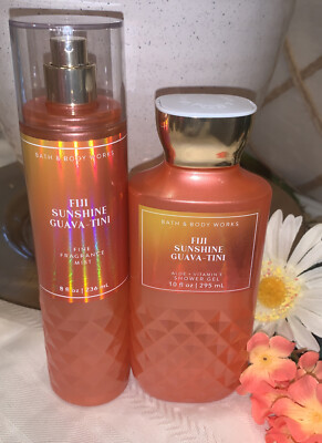 Bath & Body Works FIJI SUNSHINE GUAVA-TINI Shower Gel 10 Oz And Mist 8 Oz.