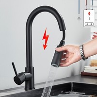 Schwarz KüChenarmatur Niederdruck Mit Brause 360° SpüLtischarmatur Wasserhahn