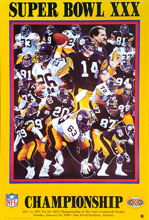 Pittsburgh Steelers 1995 AFC CHAMPIONS Super Bowl XXX Vintage
