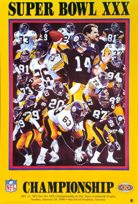 Pittsburgh Steelers 1995 AFC CHAMPIONS Super Bowl XXX Vintage