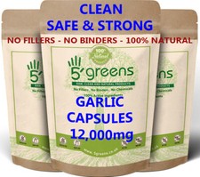 GARLIC Capsules 12,000mg - Super Strong Fermented Garlic Extract -