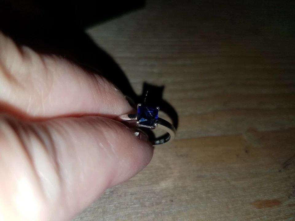 Lab Created Blue Sapphire Sterling Silver Ring (Size 8.0) TGW 0.80 cts. - Image 4 of 4